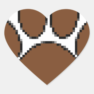 Pixel Dog Paw Print Hart Sticker