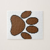 Pixel Dog Paw Print Legpuzzel (Horizontaal)