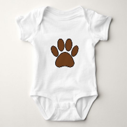 Pixel Dog Paw Print Romper (Voorkant)