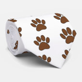 Pixel Dog Paw Print Stropdas (Opgerold)