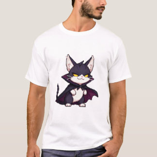 Pixel Dracula Kat – Innemiek Cute Vampier 8-Bit Ka T-shirt