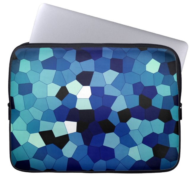 Pixel Dream - Blauw Laptop Sleeve (Voorkant)