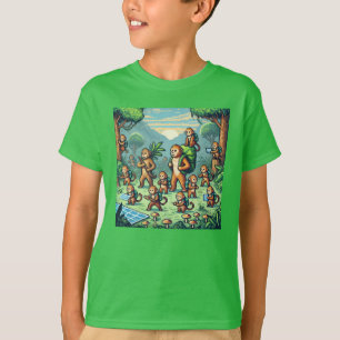 Pixel Friends: Bosbescherming (apen) #05 T-shirt