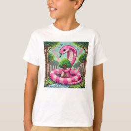 Pixel Friends: Bosbescherming (roze slang) #23 T-shirt