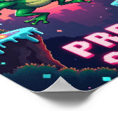 Pixel Frog Arcade Poster – Retro 8-Bit Gaming (Coin)