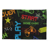 Pixel Game Style: Abstract naadloos. Kussensloop (Achterkant)