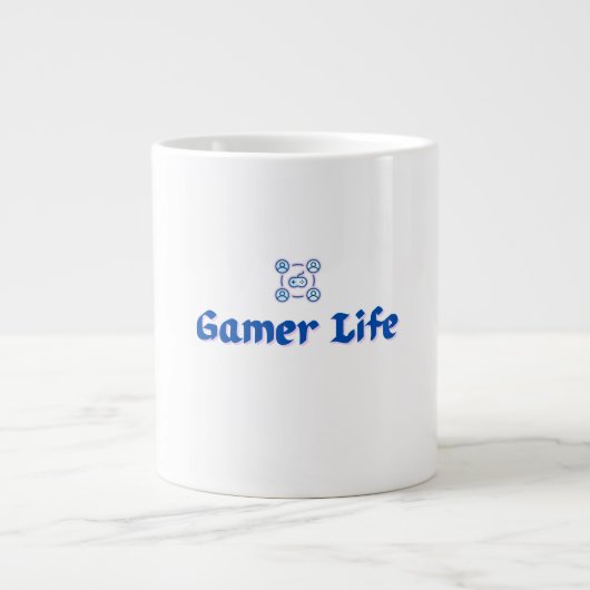 Pixel Gamer Life Extra Grote Beker (Voorkant)