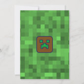 Pixel Gamer Niveau vers Anniversaire Invitation (Dos)