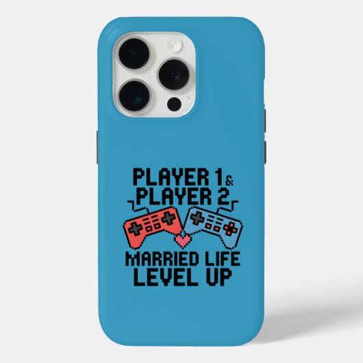 Pixel Gaming Couple Level Up Design Case-Mate iPhone Case (Achterkant)