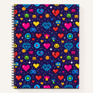 Pixel Gaming Esthetische Hardcover Notitieboek