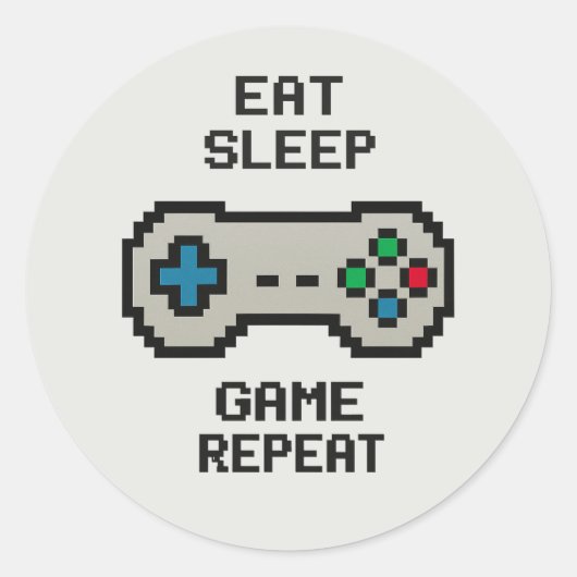 Pixel Gaming Stickers – Fun Laptop & Console Decal (Voorkant)