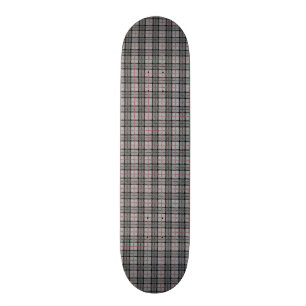 Pixel geplakt in grijs met rode streep skateboard