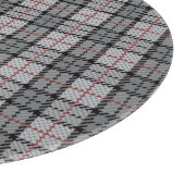 Pixel geplakt in grijs met rode streep snijplank (Hoek)