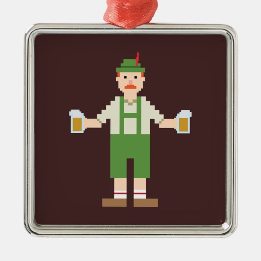 Pixel German Metalen Ornament (Voorkant)