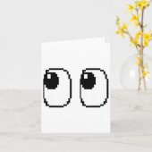 Pixel Ghost Eyes Halloween Game Group Kostuum Kaart (Gele Bloem)