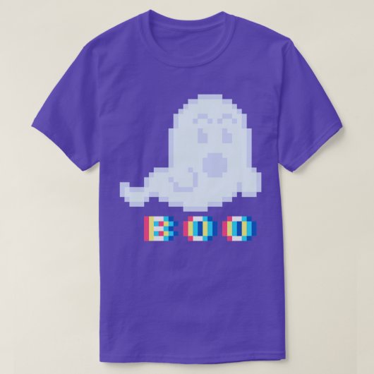 Pixel Ghosts Go Boo T-shirt (Design voorkant)