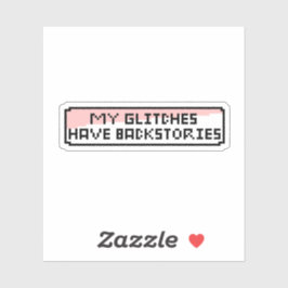 Pixel Glitch Chat - Grappige Retro Gamer Sticker