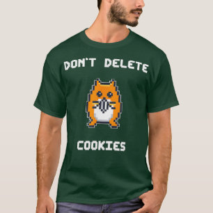 Pixel Hamster verwijdert koekjes nerd T-shirt