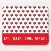 Pixel Hartpatroon Muismat (Voorkant)