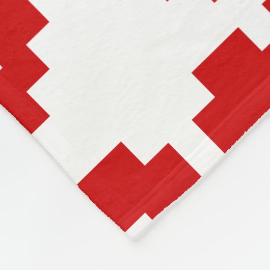 Pixel Heart 8 Bit Love Fleece Deken (Hoek)