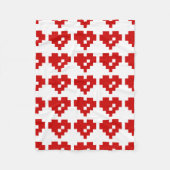 Pixel Heart 8 Bit Love Fleece Deken (Voorkant)