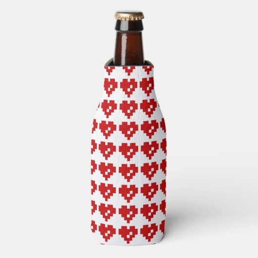 Pixel Heart 8 Bit Love Flesjeskoeler (Fles Voorkant)