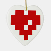Pixel Heart 8 Bit Love Keramisch Ornament (Rechts)