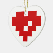 Pixel Heart 8 Bit Love Keramisch Ornament (Links)