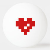 Pixel Heart 8 Bit Love Pingpongballen (Achterkant)