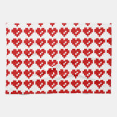 Pixel Heart 8 Bit Love Theedoek (Horizontaal)