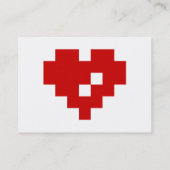 Pixel Heart 8 Bit Love Visitekaartje (Achterkant)