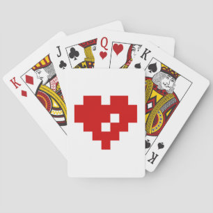 Pixel Heart 8 Bit Pokerkaarten