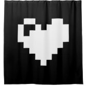Pixel Heart 8-bits Douchegordijn (Voorkant)