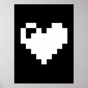 Pixel Heart 8-bits Poster