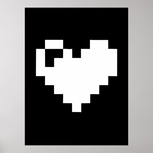 Pixel Heart 8-bits Poster (Voorkant)