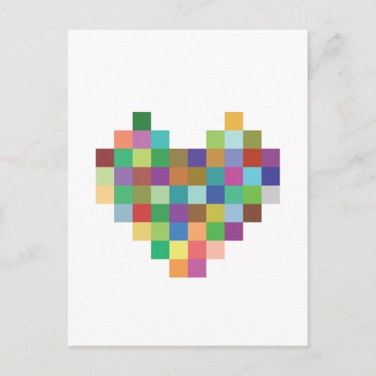 Pixel Heart Briefkaart (Voorkant)