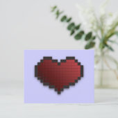 Pixel Heart Briefkaart (Staand voorkant)