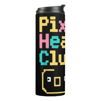 Pixel Heart Club: Retro Liefde Pixel Kunst voor Ga Thermosbeker