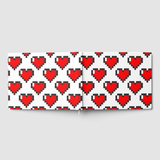 Pixel Heart Pattern Gastenboek (Volledig)