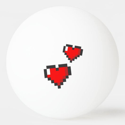 Pixel Heart Pattern Pingpongballen (Achterkant)