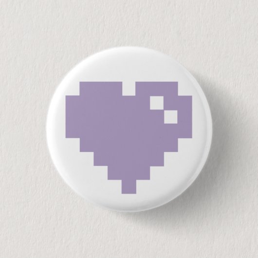 Pixel Heart Pin Ronde Button 3,2 Cm (Voorkant)