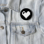 Pixel Heart Ronde Button 5,7 Cm (In situ)