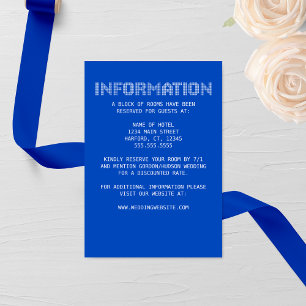 Pixel "Information" Mariage carte de boîtier