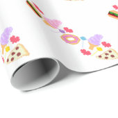 Pixel Junk Food Art Cadeaupapier (Rol Hoek)