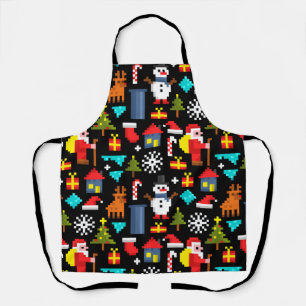Pixel Kerstmis Schort