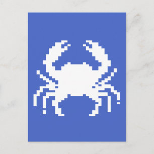 pixel krab ontwerp briefkaart