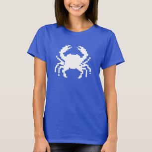 pixel krab ontwerp t-shirt