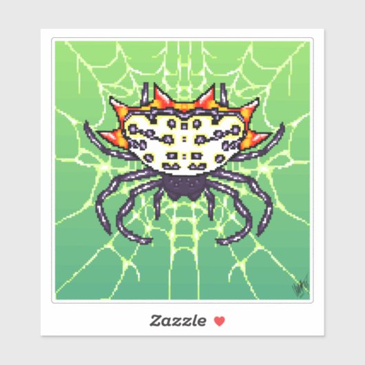 Pixel krab spin art sticker (Vel)