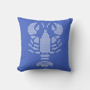 Pixel Kreeft Embleem Mozaïek Kussen