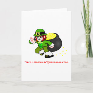 Pixel Leprechaun Card 1 Kaart